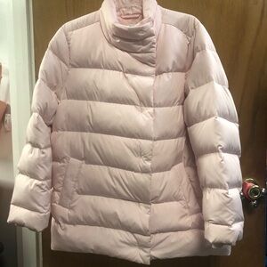 j. jill pale pink down jacket.